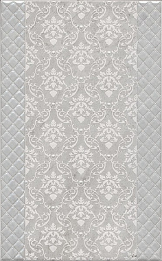 Декор Kerama Marazzi Мотиво серый светлый глянцевый 25*40 см AZ\A053\6424