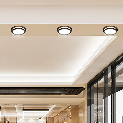 Светильник встраиваемый Ambrella TN5215 BK черный GX53 max 15W D105*40