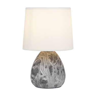 Лампа настольная Rivoli Damaris с абажуром керамика черно-белая 1*Е14 40 Вт 7037-501***