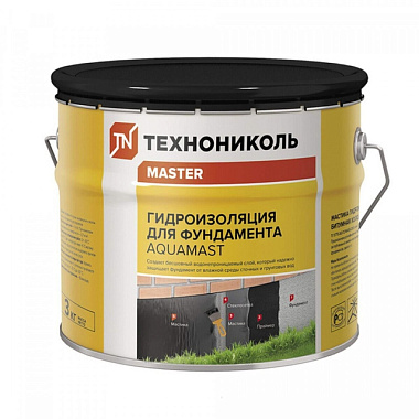 Мастика ТехноНиколь AquaMast битумная для фундамента 3 кг