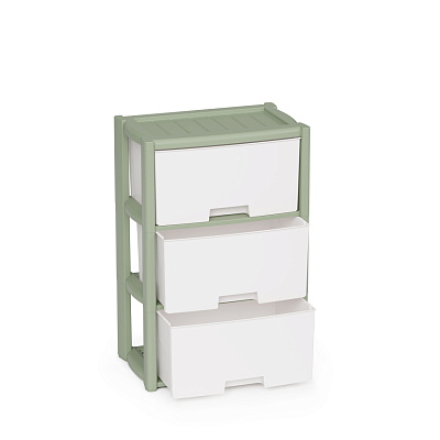 Комод Альтернатива Колорит 3 секции зеленый М9040