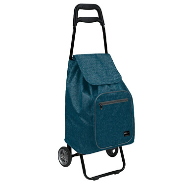 Сумка хозяйственная Ника на колесах синий меланж СХ2/2