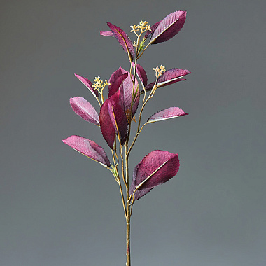 Ветка Листья Фотинии искусственная декоративная бургунди 60 см 4630270032263