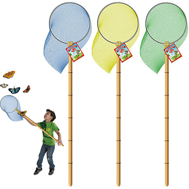 Сачок для бабочек длинная ручка 115 см 3 цвета J84-30