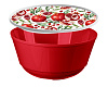 Миска Idiland Bergamo с крышкой с декором красный 2 л 221165706/03