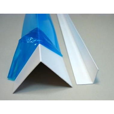Угол ПВХ белый в защитной пленке 100*100*3000 мм 10897