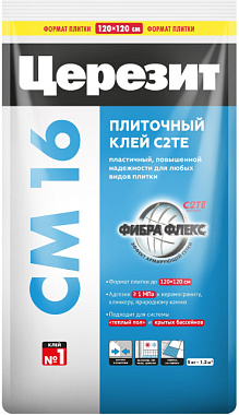 Клей Церезит СМ 16 для плитки эластичный 5 кг 2481055