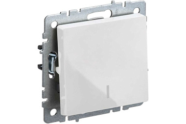 Выключатель IEK Brite ВС10-1-1-БрБ BR-V10-1-10-K01 одноклавишный с индикацией белый 10А