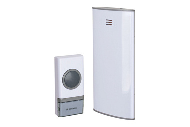 Звонок беспроводной Космос аналог 32 мел.150 м 2*АА/R6 кноп IP54 КОС_AG308 734603