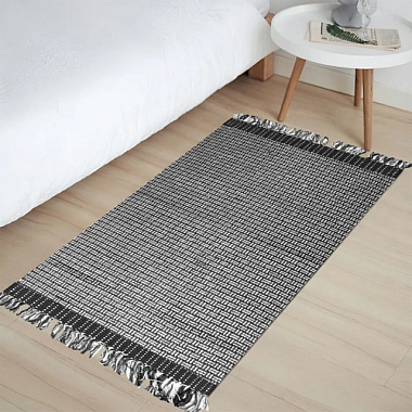 Коврик Клеопатра Поинт из хлопка черный 50*80 см SGRG-04 30688