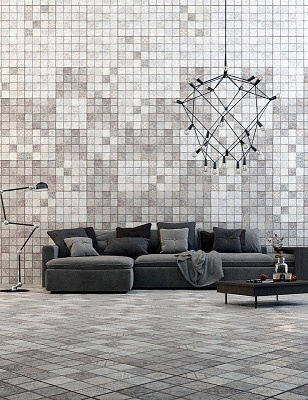 Керамогранит Керамин Карфаген 1Д Светло-серый 40*40 см 