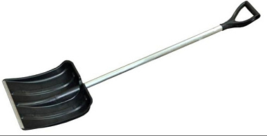 Лопата снеговая Канада оцинкован клепаной планкой пластик черный 50*40 см 329/Б00139
