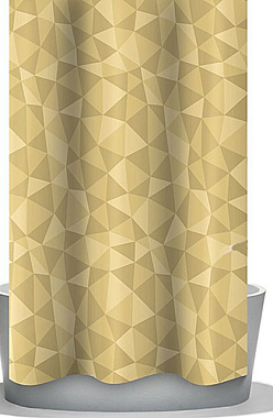 Штора для ванной Bacchetta Diamante бежевый 240*200 см 4800