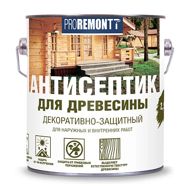 Средство деревозащитное Proremontt антисептик бесцветный 0,8 л Л-С