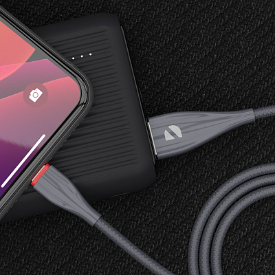 Кабель Deppa Ceramic USB micro USB серый 1 м 72286