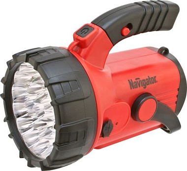 Фонарь Navigator NPT-SP06-ACCU 23+18+4LED светод.аккумул.прожектор пластик 18640
