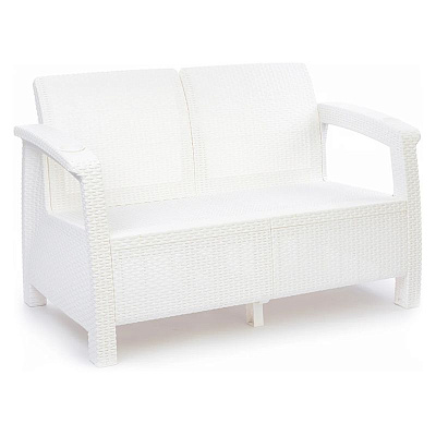 Диван Альтернатива Ротанг-плюс белый баз М8351