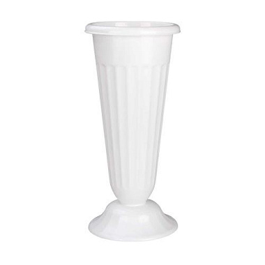 Ваза Альтернатива для цветов под срезку белый D 210 мм высота 440 мм М5352