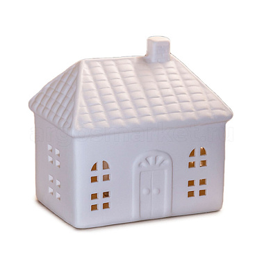 Ночник Lucia Фарфоровый Домик св/диодный настольный белый на 3*AA 185