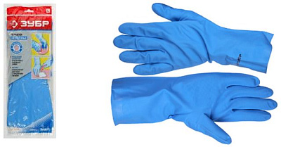 Перчатки Зубр нитриловые, повышенной прочности, с х/б напылением, размер L