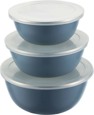 Набор мисок Regent Inox Smalto серо-голубой 3 шт 14/16/18 см 93-EM-SM-S02