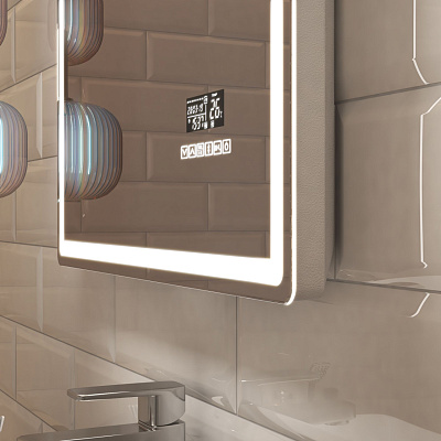 Зеркало LED Vigo Geometry Media voice 800