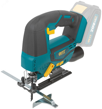 Лобзик Fit акк 20 В 0-2500 ход/мин БзП маятник 80 мм 1,6 кг рез накл без АКБ коробка 79916***
