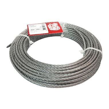 Трос Стройбат стальной DIN 3055 4мм белый цинк 25м 254570