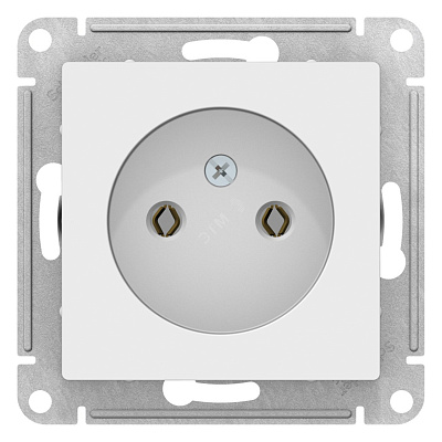 Розетка Schneider Electric Atlasdesign без заземления 16А механизм белый ATN000141