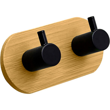 Крючок Joy Home самоклеящийся настенный двойной на бамбуковой основе 13078