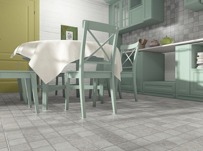 Керамогранит Керамин Карфаген 1 Светло-серый 40*40 см*