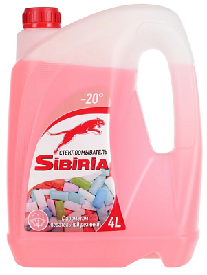 Омыватель стекол Sibiria -20 Бабл гам 4 л