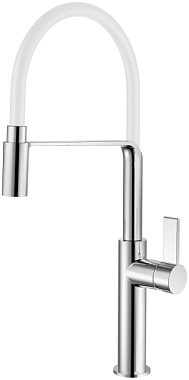 Смеситель Rush для кухни с гибким изливом белый MS9035-35White*