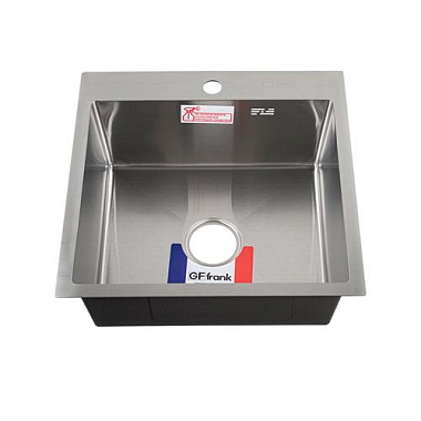Мойка GFfrank врезная большой сифон с переливом 50*50 см 50502