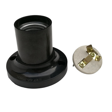 Патрон Duwi карболитовый потолочный прямой черный E27 24608 4