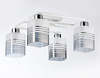 Люстра Ambrella TR303205/4 WH/CH/SM/FR бел/хром/дым/бел.мат E27*4 max 60W 370*370*200