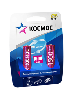 Аккумулятор Космос R6 NI-MN (1500mAh) BP-2 (бл.2шт) 127199
