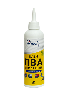 Клей Hardy ПВА столярный сверхпрочный универсальный 200 мл