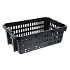 Ящик хозяйственный черный штабелируемый 600*400*200 мм