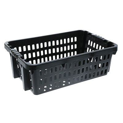 Ящик хозяйственный черный штабелируемый 600*400*200 мм