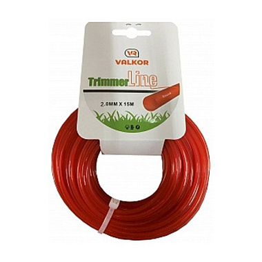 Леска для триммера Valkor Round круг красная 2 мм 15 м