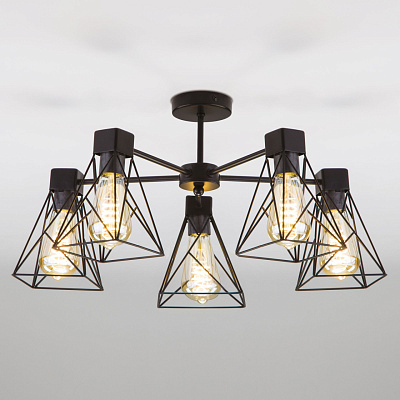 Светильник потолочный Eurosvet латунь черный 70107/5***