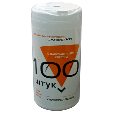 Салфетки влажные Konoos KBU-100 для компьютерной техники в банке 100 шт 710669