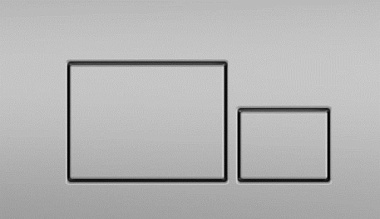 Клавиша смыва D&K Quadro универсальная матовый хром DB1519002