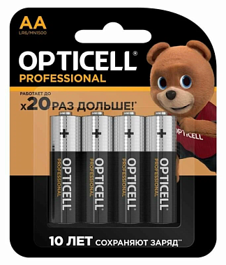 Элемент питания Opticell Professional AA/LR6 4 шт 5052001 1775451