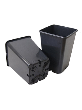 Горшок для рассады Роза квадратный без поддона черный 2 л 12*12*19,5 см БП-00002356