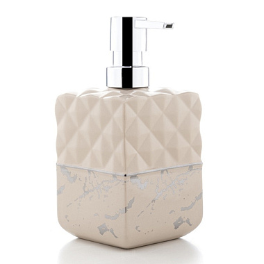 Дозатор Primanova Nero для жидкого мыла керамика бежевый D-20670