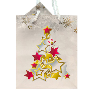 Пакет Антелла НГ бумажный подарочный S 11,1*13,7*6,2 см 27604