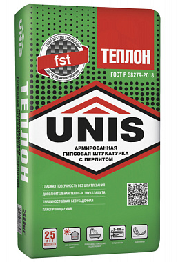 Штукатурка Юнис Теплон армированная гипсовая 30 кг
