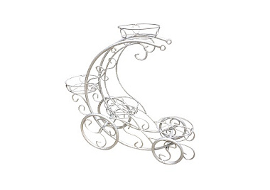 Цветочница Кабриолет мини белая 16020103